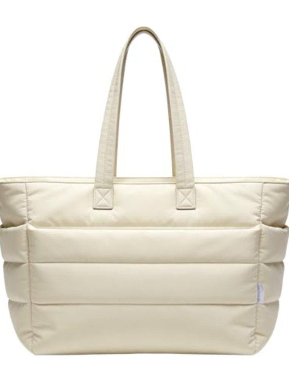 Quilted Puffer Tote Bag with 8 Pockets for Travel Work Gym